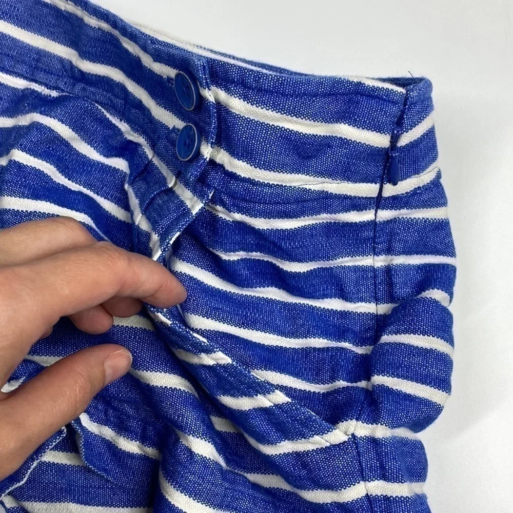 Vineyard Vines Cotton Linen Striped Nautical Sailor Shorts Size 0